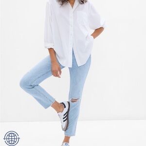 GAP Mid Rise Vintage Slim Jeans with Washwell in Light Destroy Size 27/4L